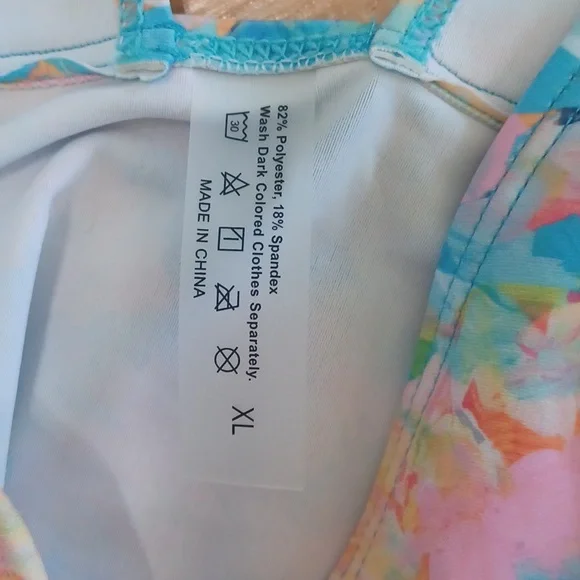 Sexy multi bright colors XL bathing suit - Picture 4 of 7